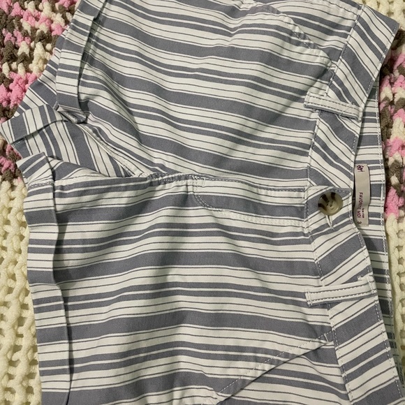 blue and white line shorts. Only wore once. - Picture 4 of 4